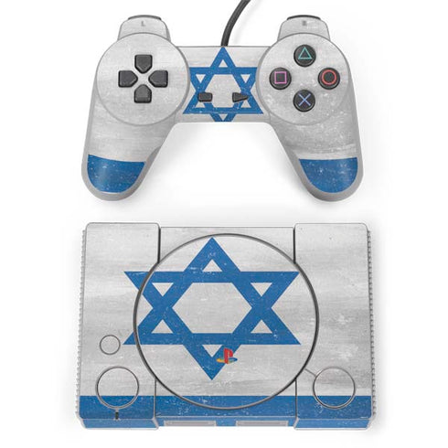 Israel Flag Distressed PlayStation Classic Bundle Skin